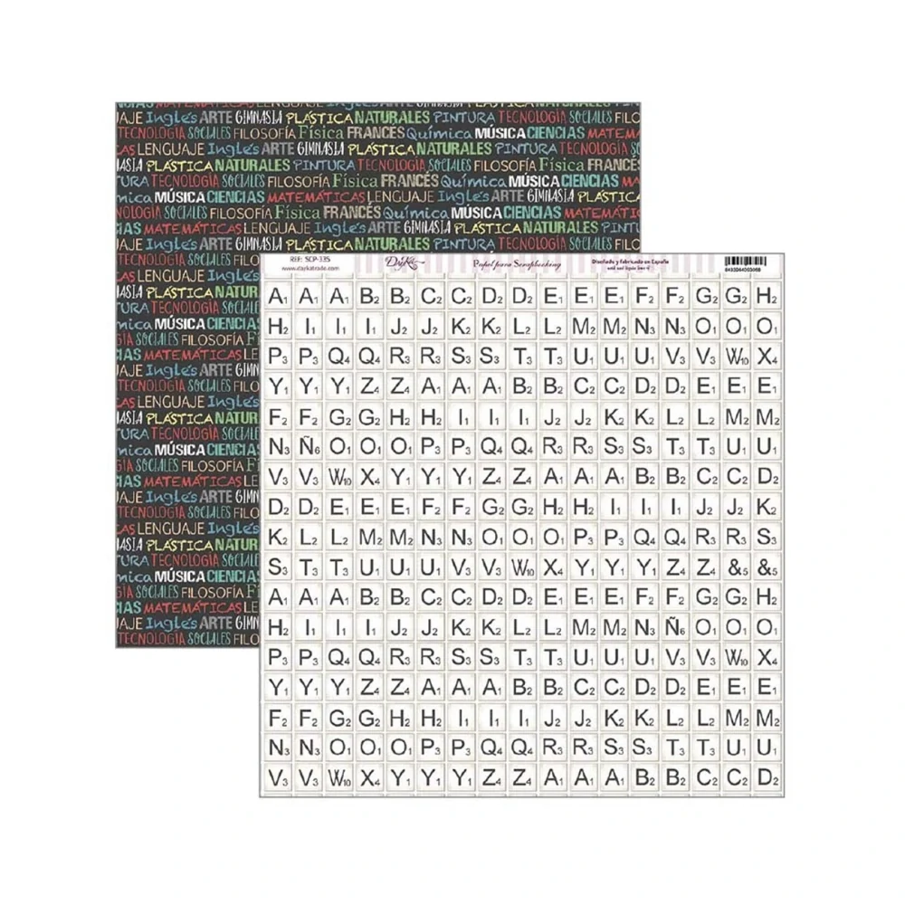 Dayka Scrapbook papier School 12x12