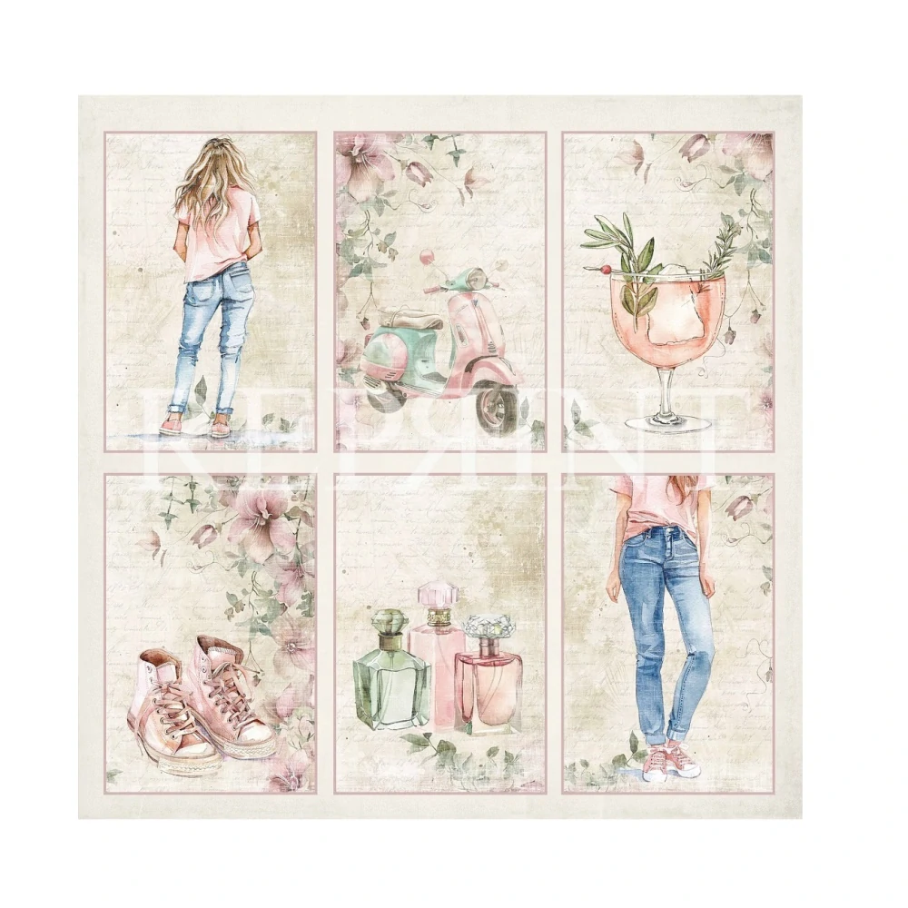 Reprint Scrapbook papier Girly 12x12