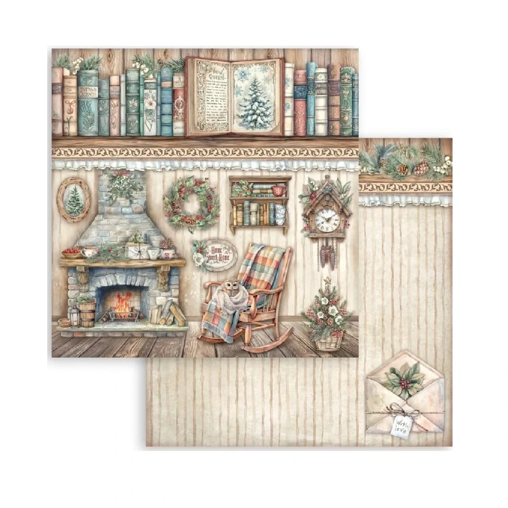 Stamperia The Owl's House scrapbook papier 8x8