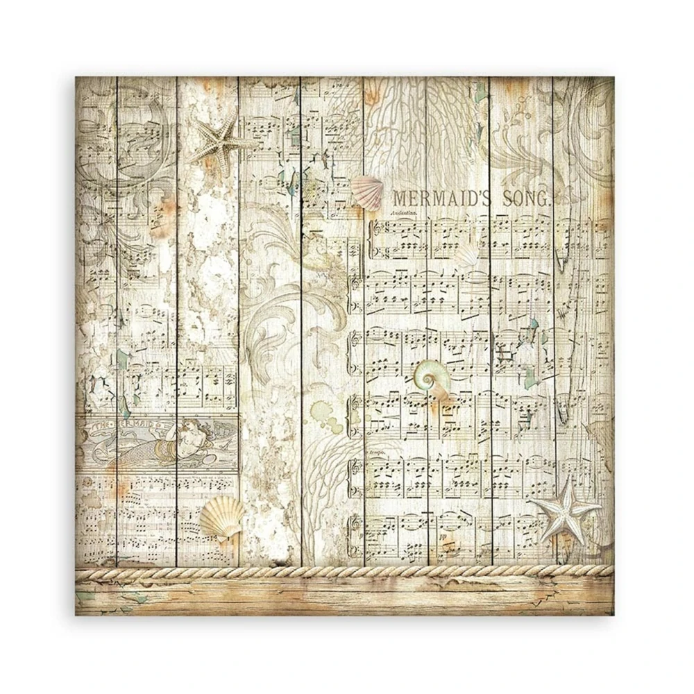  Stamperia Scrapbook papier – Songs of The Sea Backgrounds 12x12