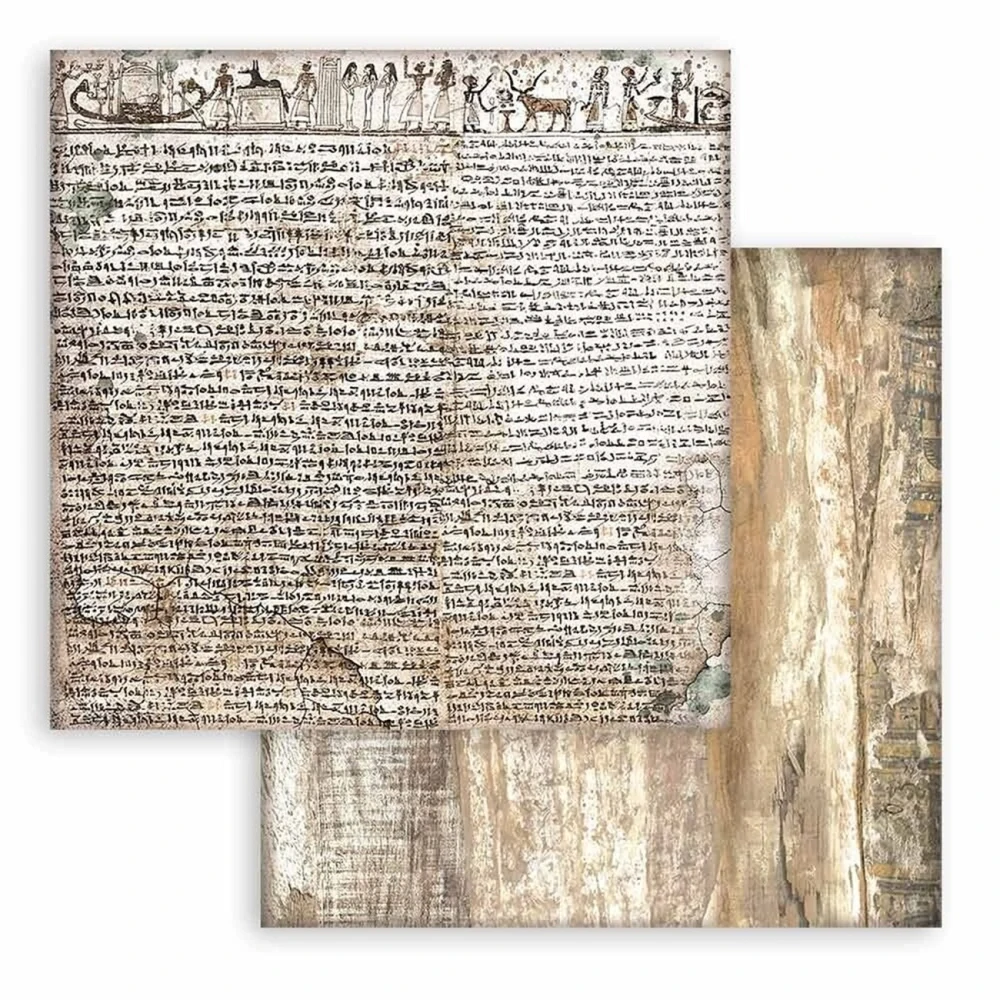 Stamperia Scrapbook papier – Land of Pharaohs Backgrounds 8x8