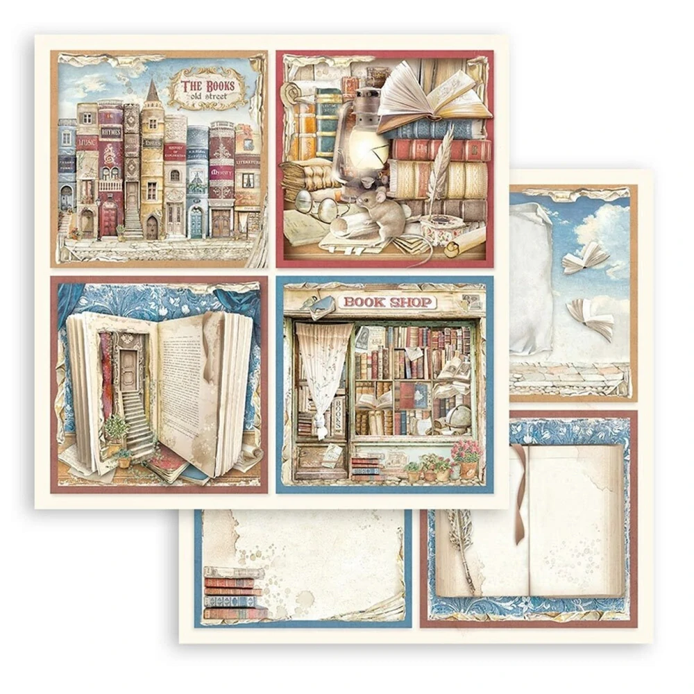 Stamperia Scrapbook papier – Vintage Library 12x12