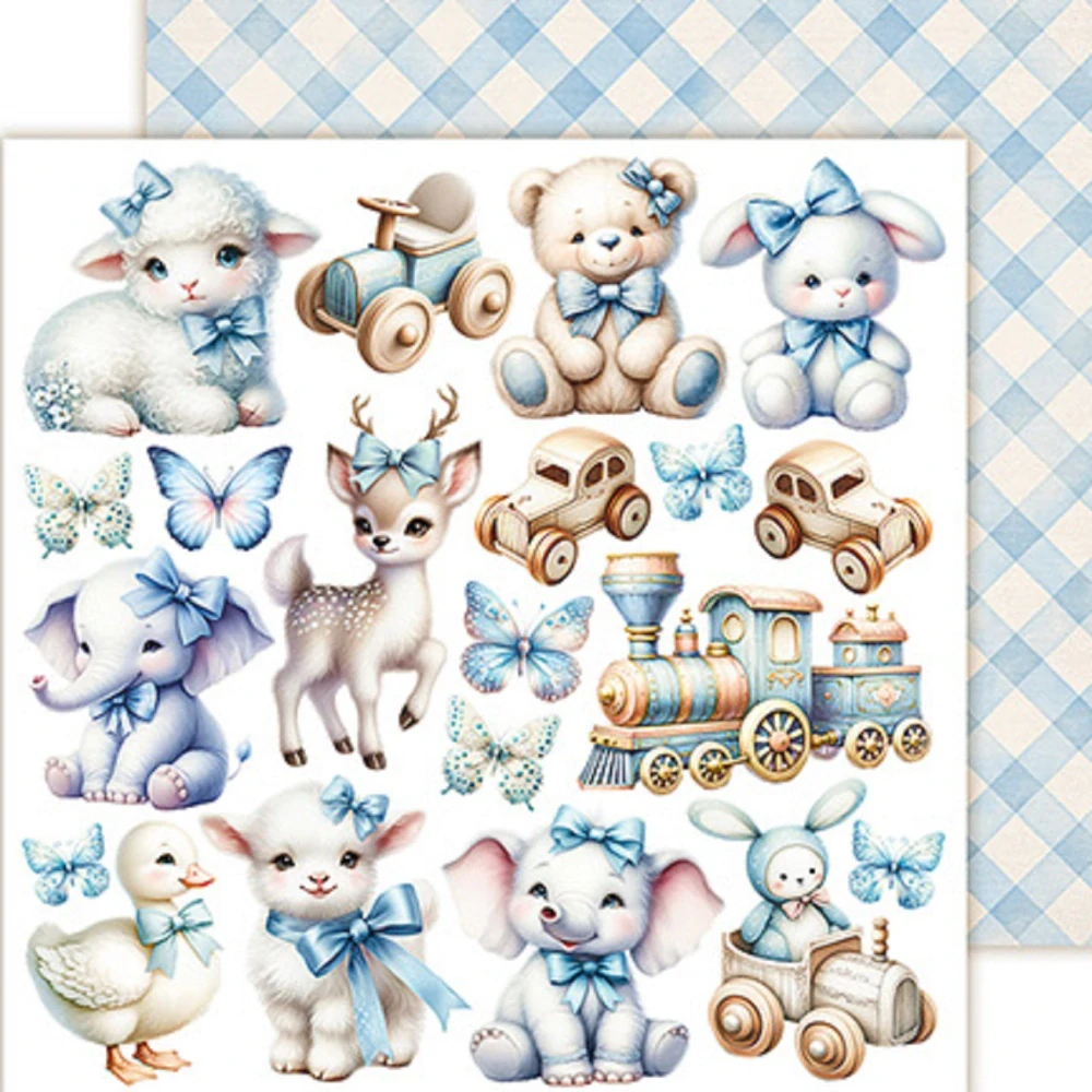 Lemoncraft Scrapbook papier doplnkový Cotton Candy Boy 8x8