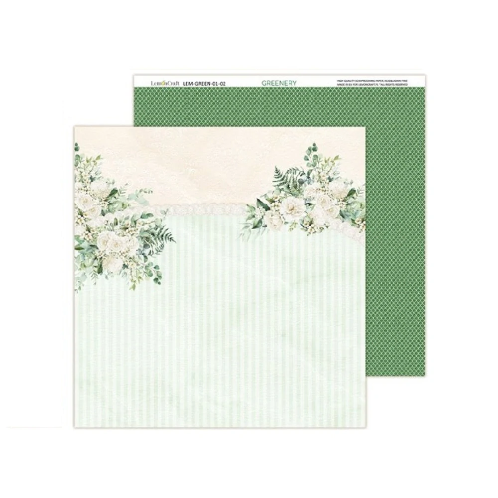 Lemoncraft Scrapbook papier Greenery 12x12