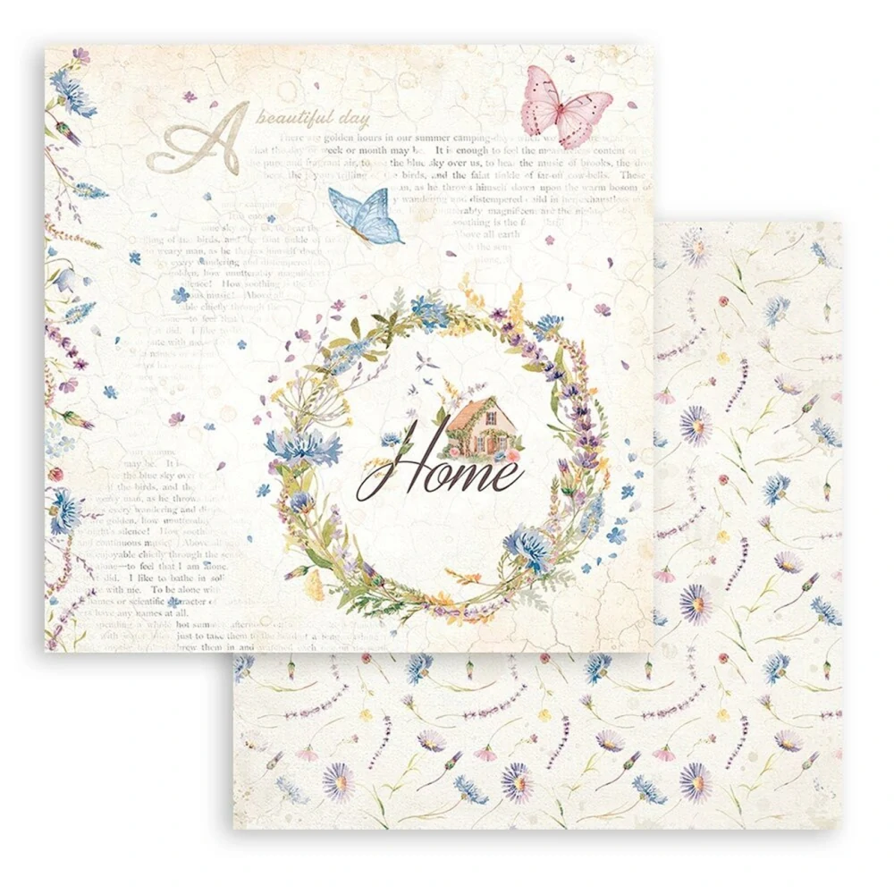 Stamperia Scrapbook papier – Welcome Home 8x8