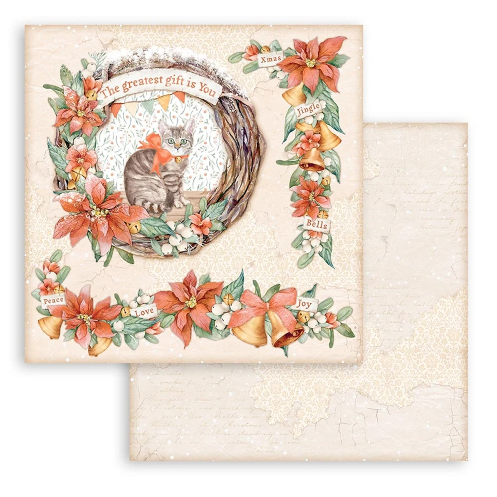 Stamperia Scrapbook papier – All around Xmas 12x12