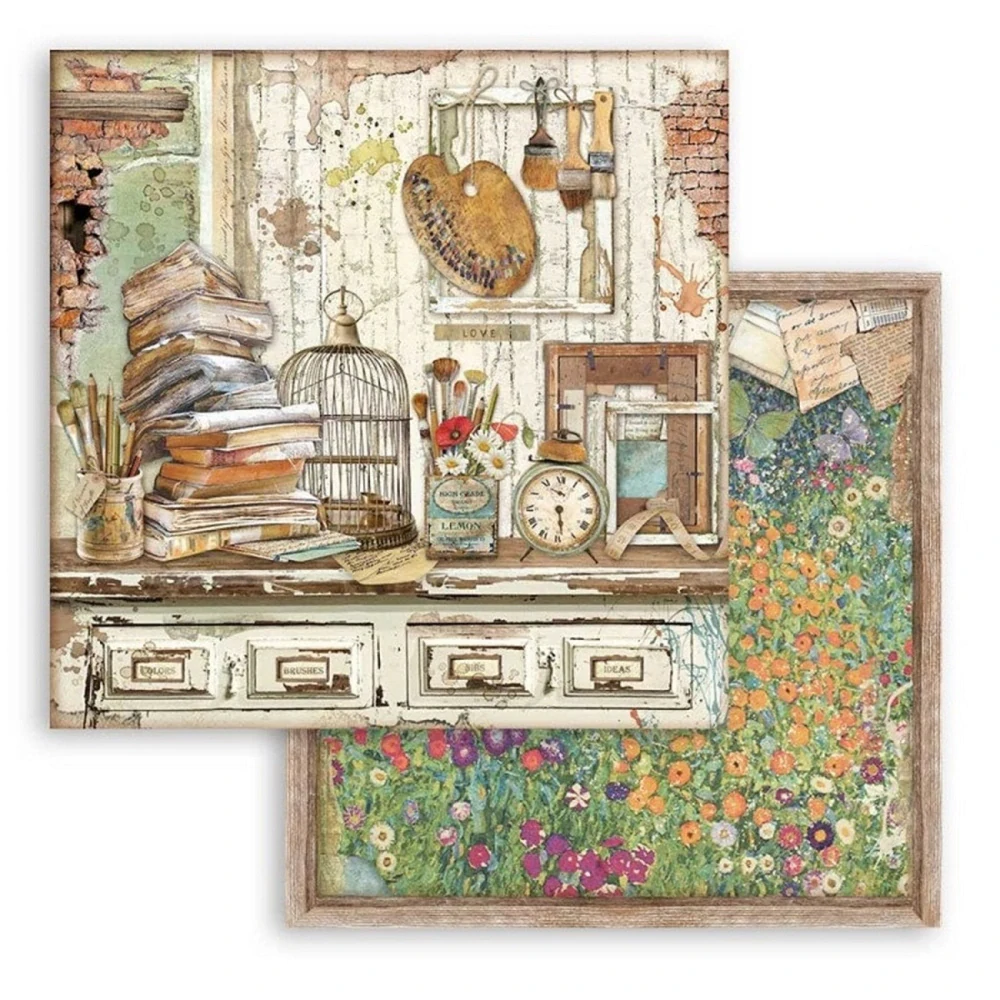 Stamperia Scrapbook papier – Atelier des Arts 12x12
