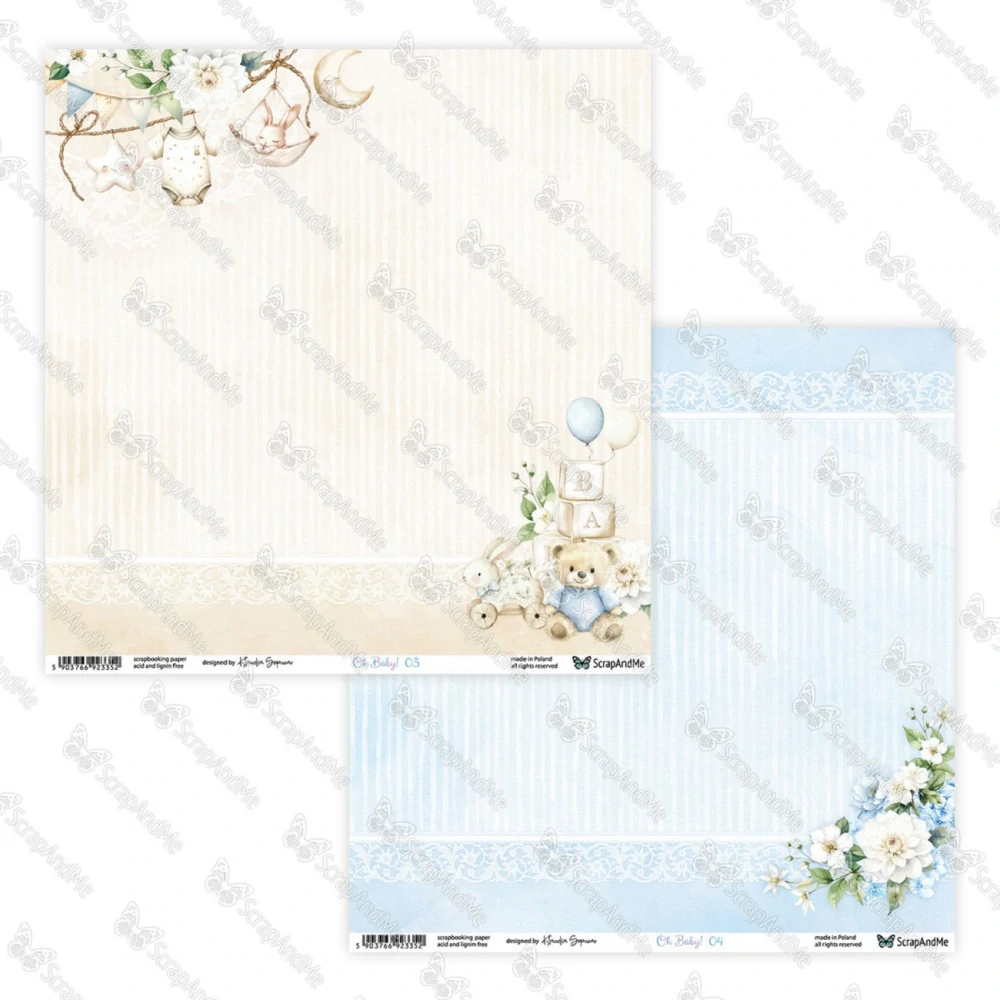 ScrapAndMe Scrapbook papier Oh,Baby 12x12