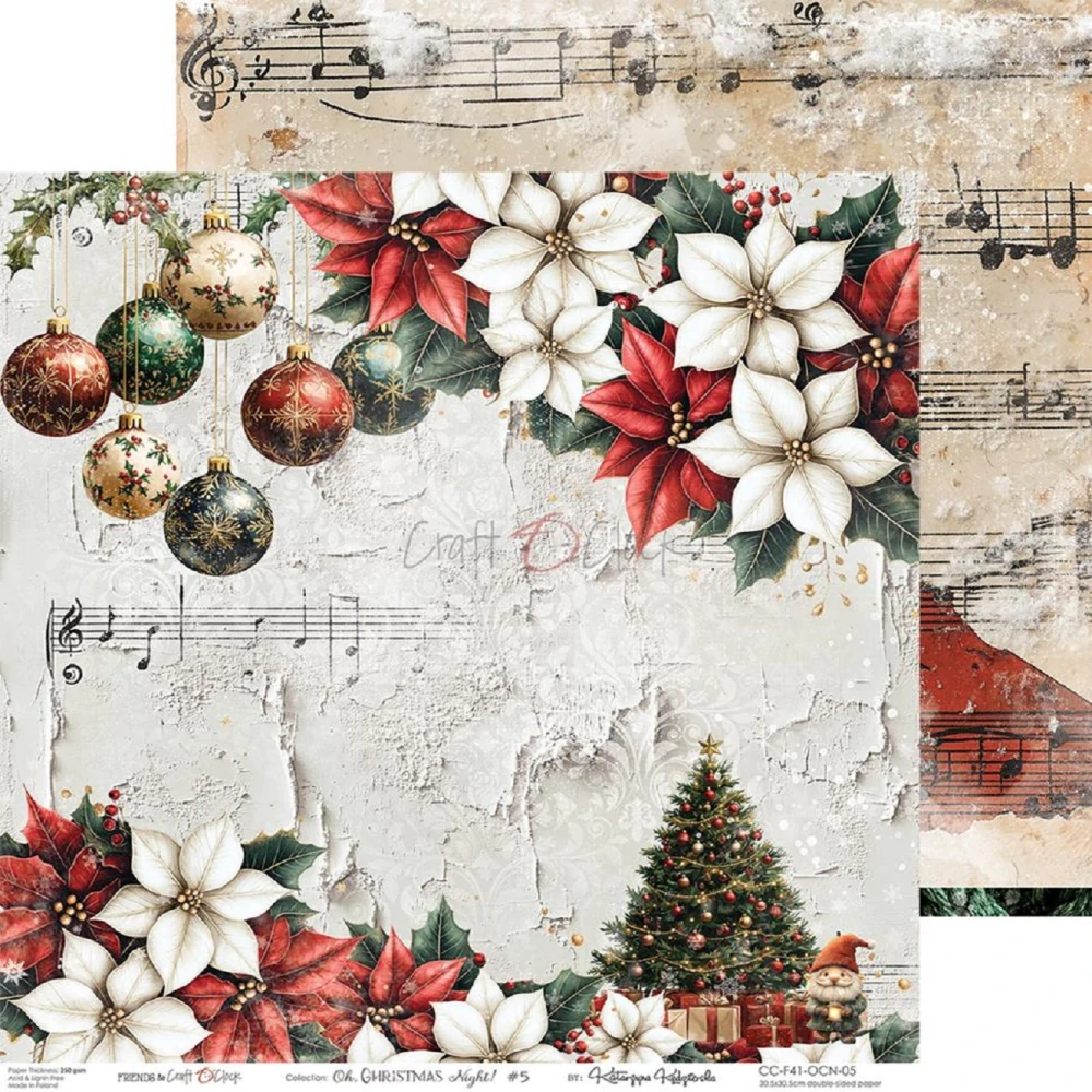 Craft O´ Clock Scrapbook papier - Oh, Christmas Night! 8x8