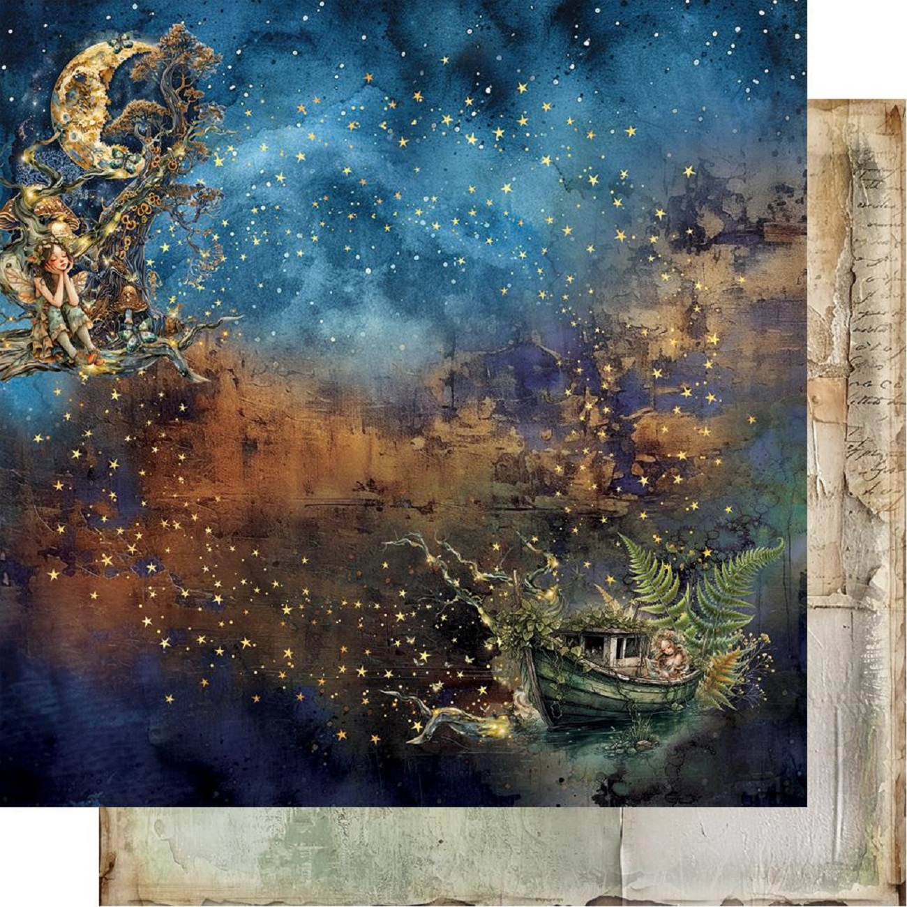 Alchemy of Art Scrapbook papier Tales of Moss and Fern 12x12
