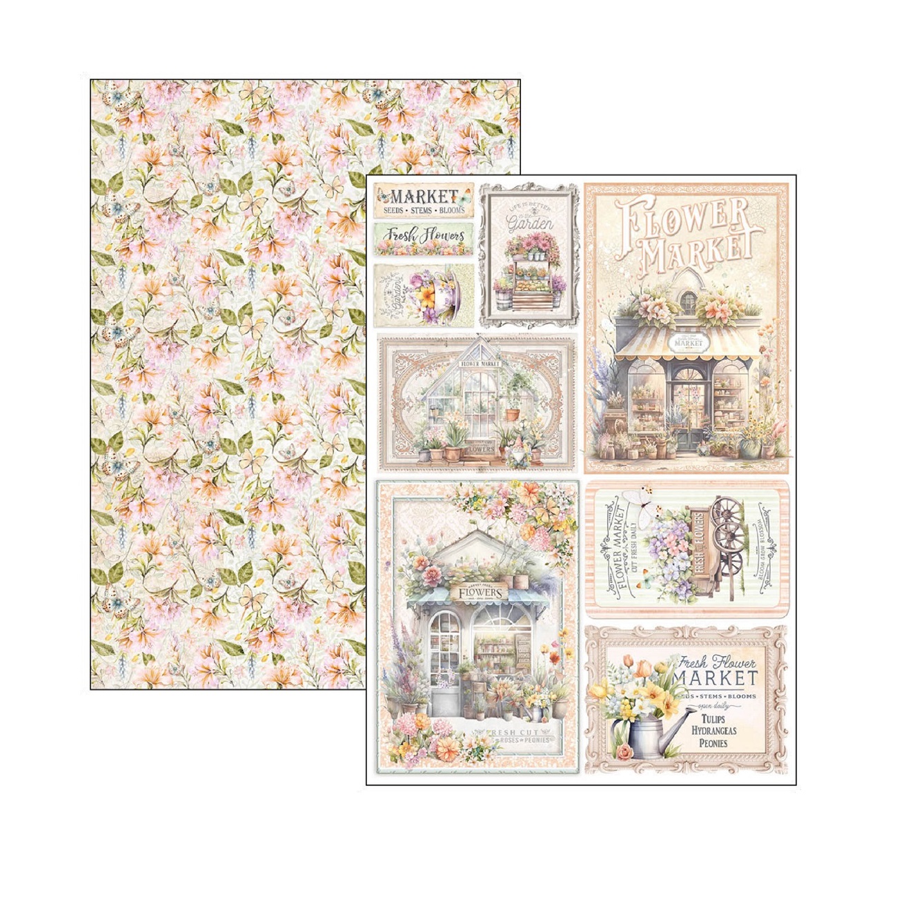 Ciao Bella Scrapbook papier Flower Shop A4