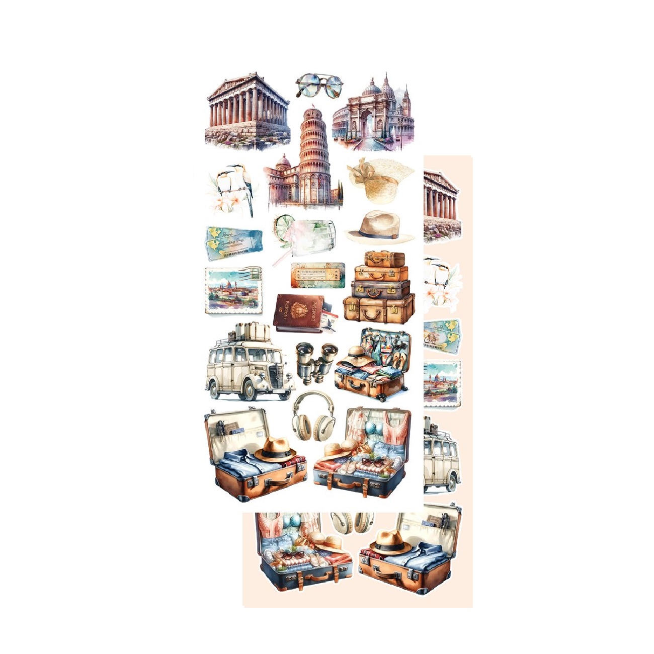 Alchemy of Art Scrapbook papier Memories from the Trip 6x12