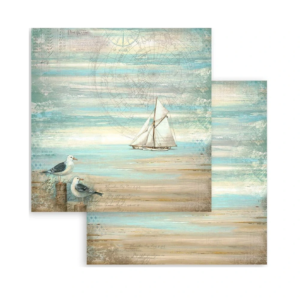 Stamperia Scrapbook papier – Sea Land 8x8
