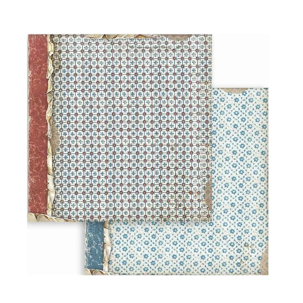 Stamperia Scrapbook papier – Vintage Library Backgrounds 8x8