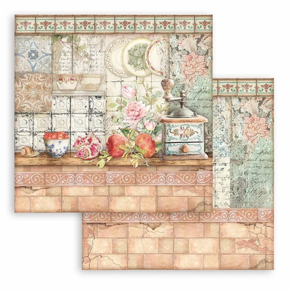 Stamperia Scrapbook papier – Casa Granada 8x8