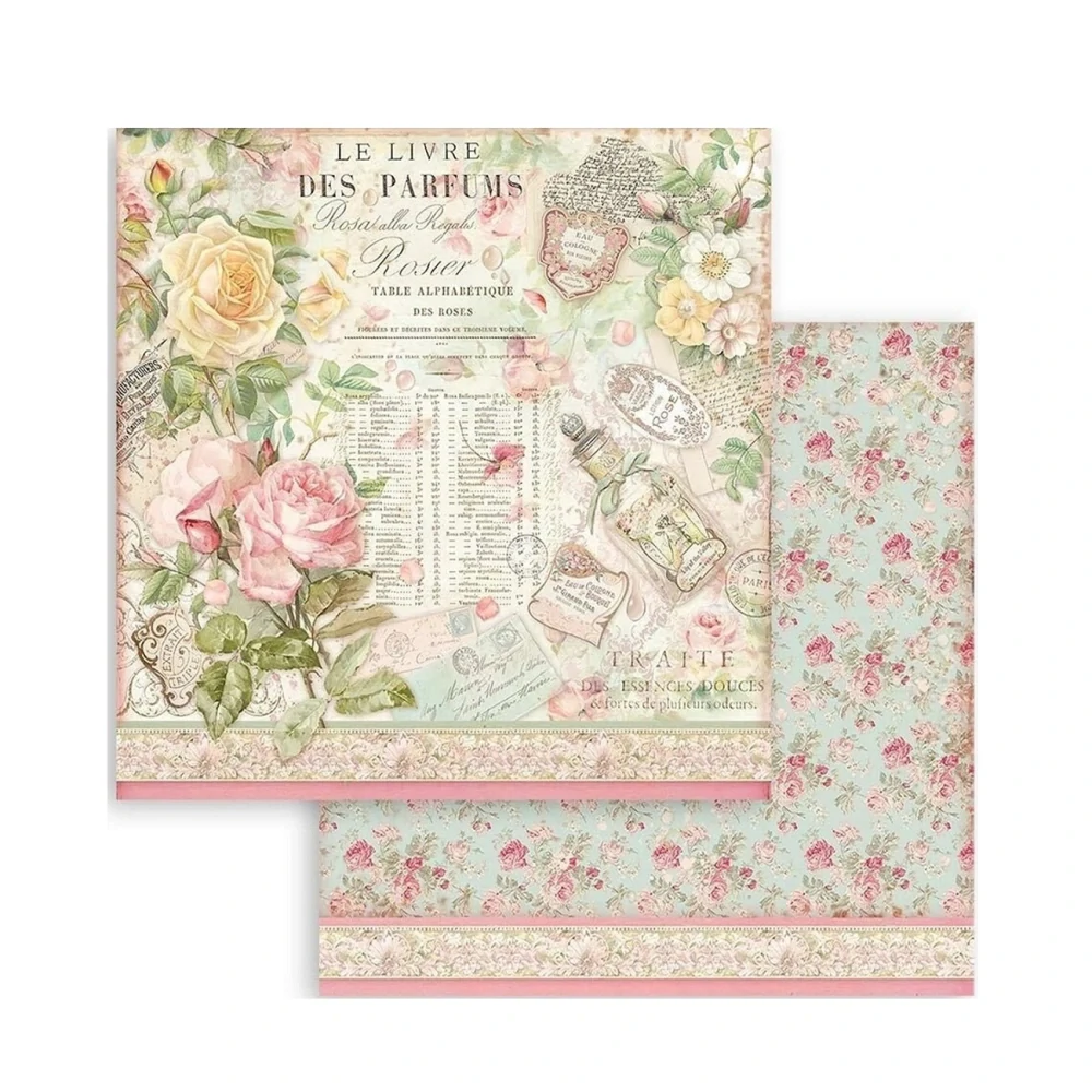 Stamperia Scrapbook papier – Rose Parfum 8x8
