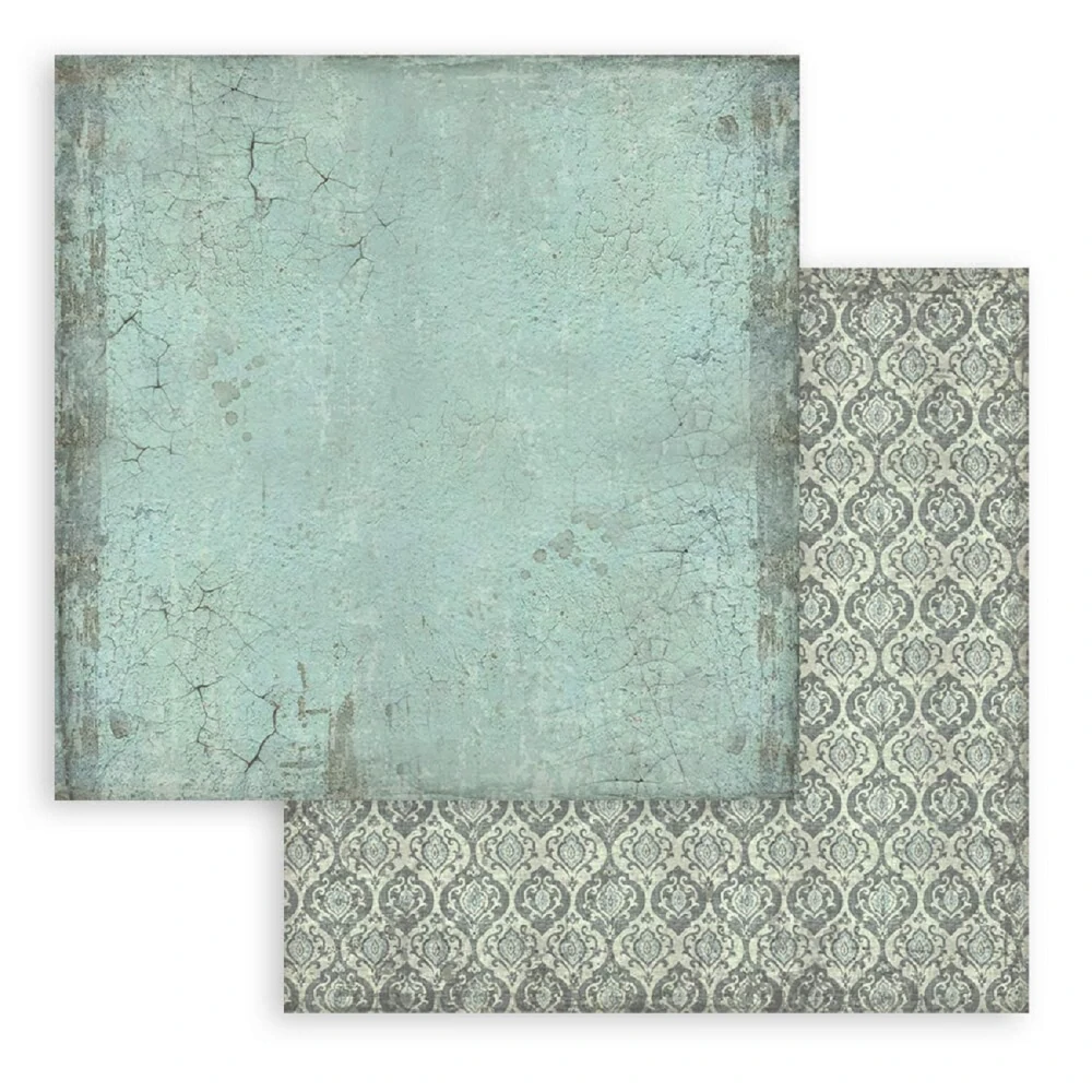 Stamperia Scrapbook papier – Voyages Fantastiques Background 8x8