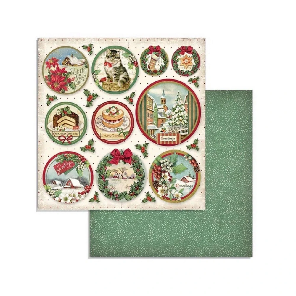Stamperia Scrapbook papier – Classic Christmas 8x8