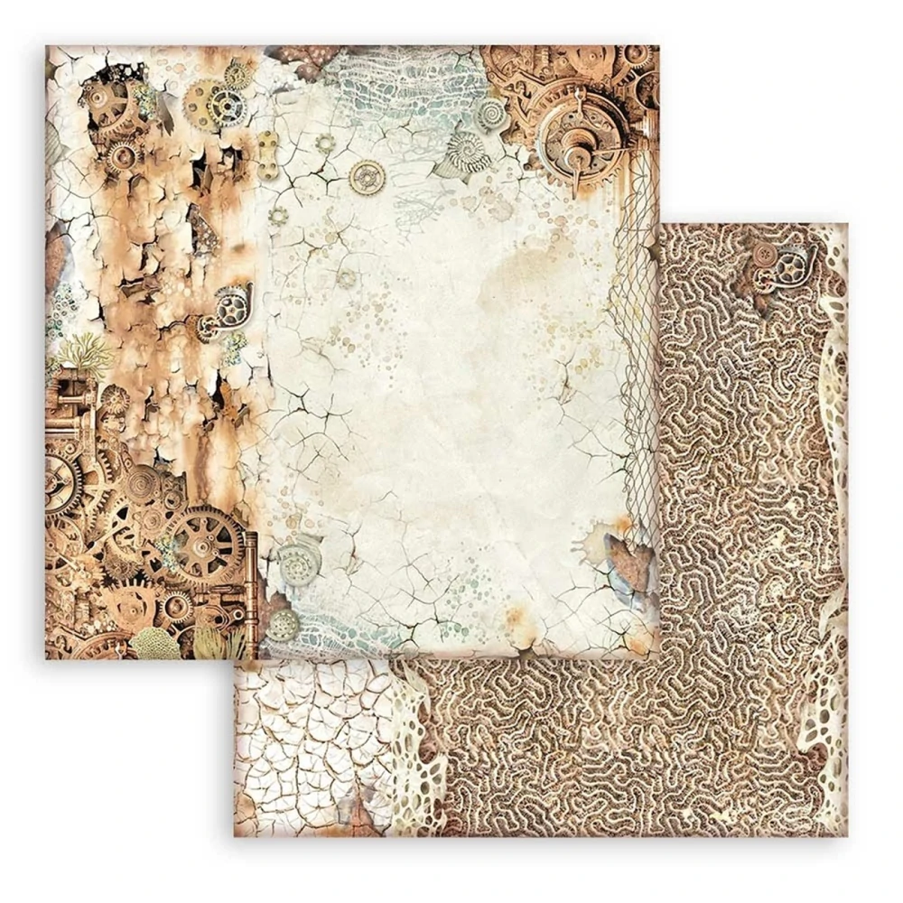  Stamperia Scrapbook papier – Songs of The Sea Backgrounds 8x8