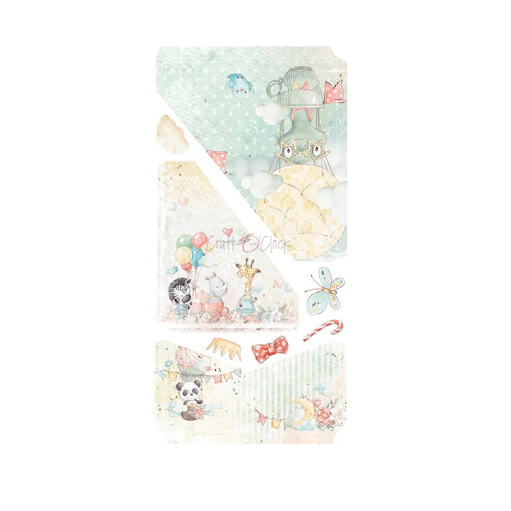 Craft O´ Clock Scrapbook papier - Safari Friends Junk Journal 6x12
