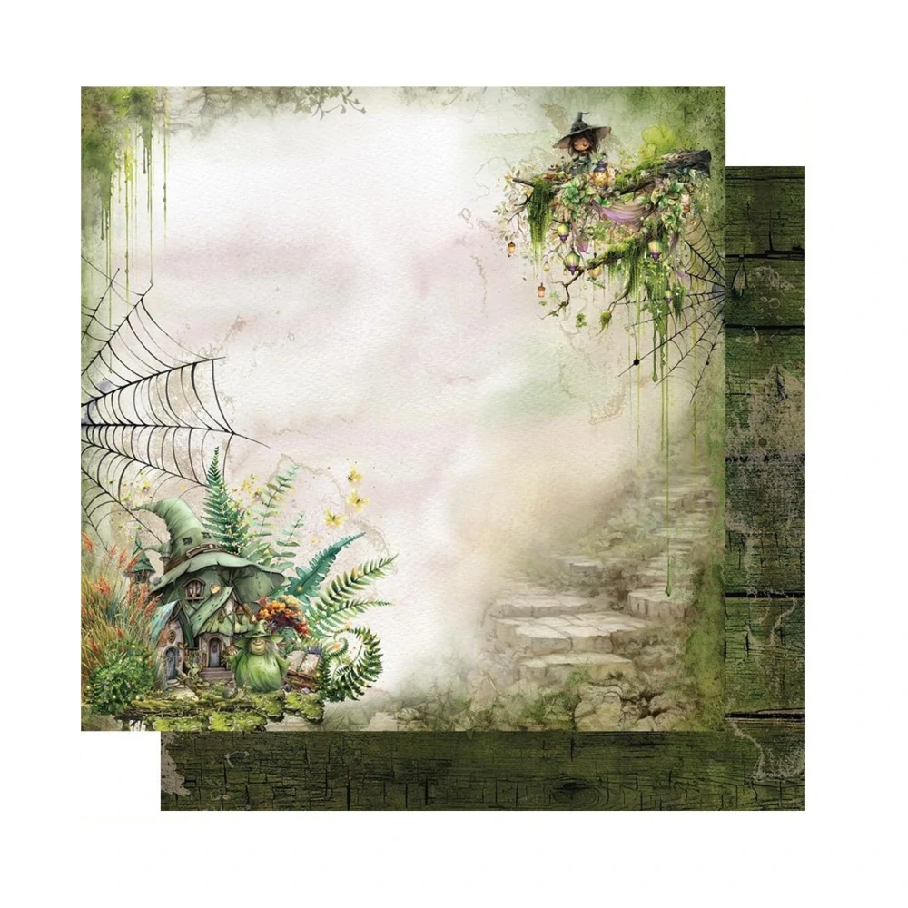 Alchemy of Art Scrapbook papier Tales of Moss and Fern 12x12