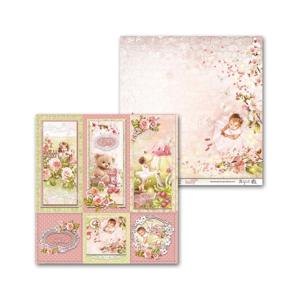 Margaret Scrapbook papier –Baby Girl  12x12