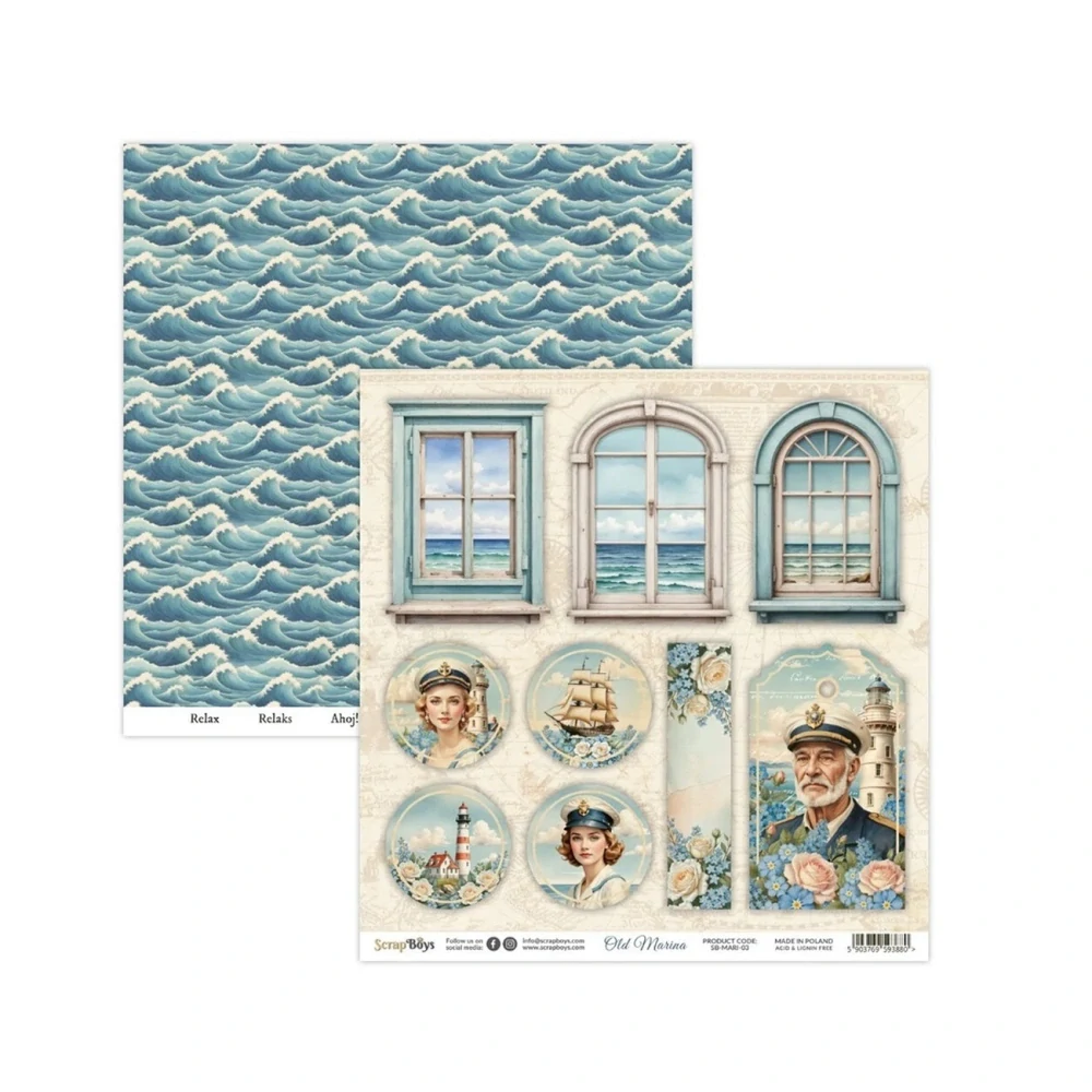 Scrapboys Scrapbook papier Old Marina 12x12
