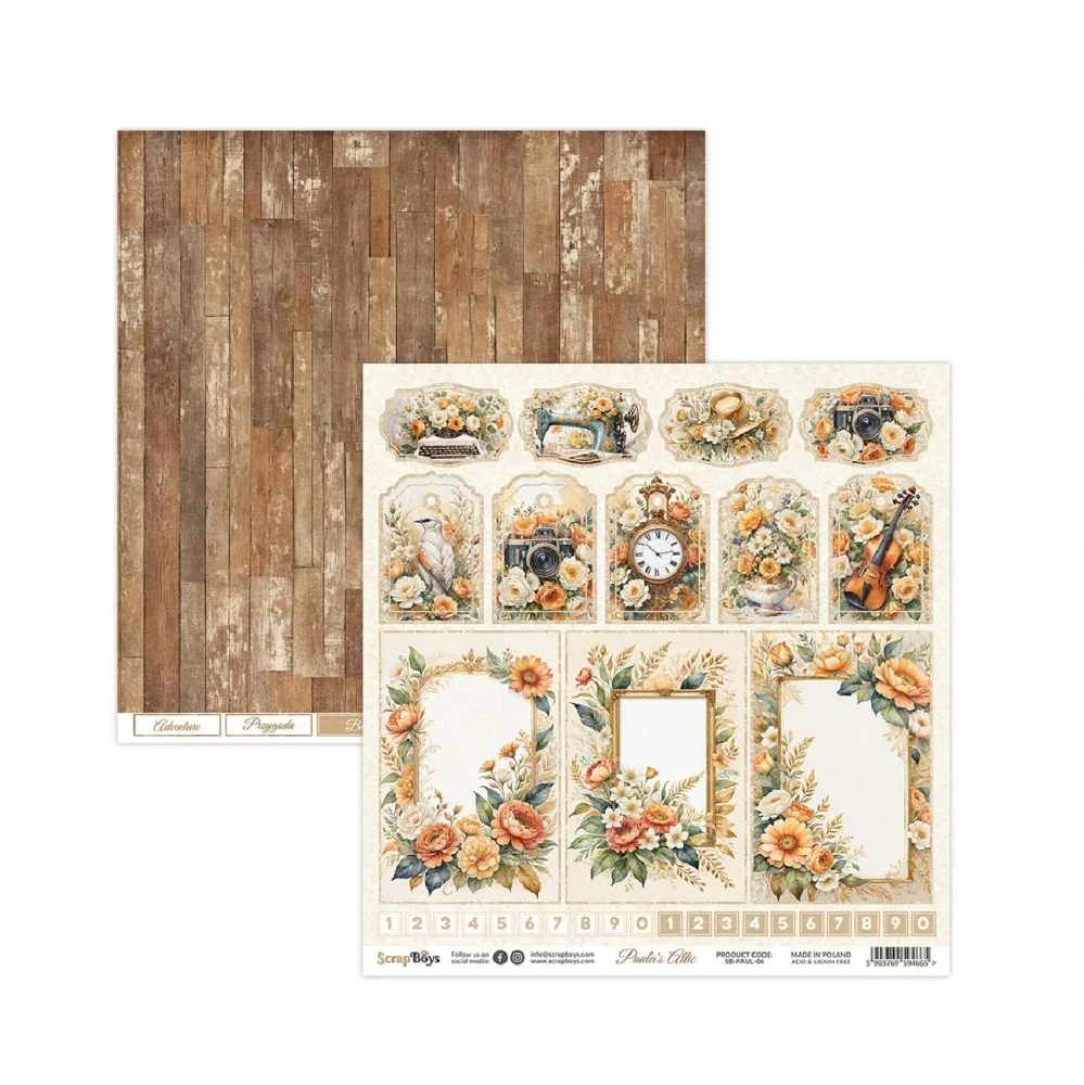 Scrapboys Scrapbook papier Paula's Attic 12x12