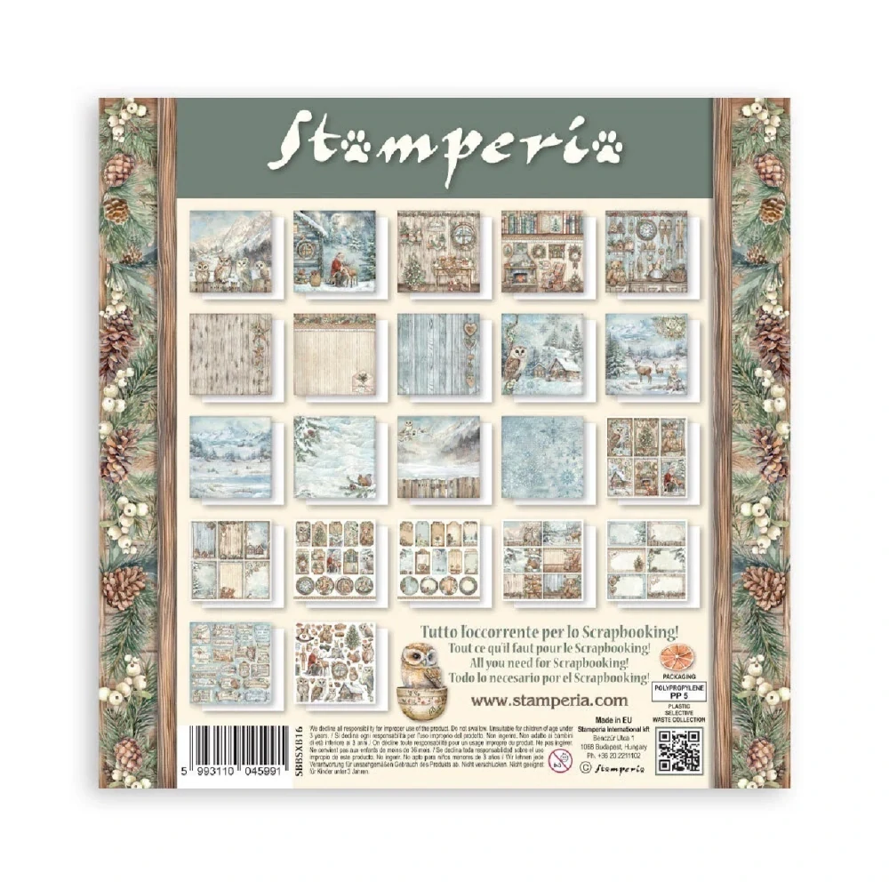 Stamperia The Owl's House scrapbook papier 8x8