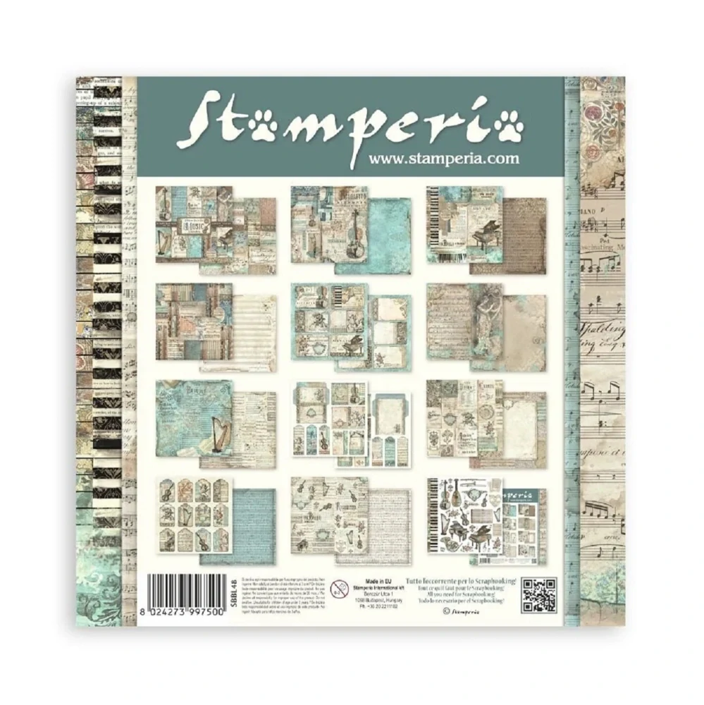 Stamperia Scrapbook papier – Music 12x12