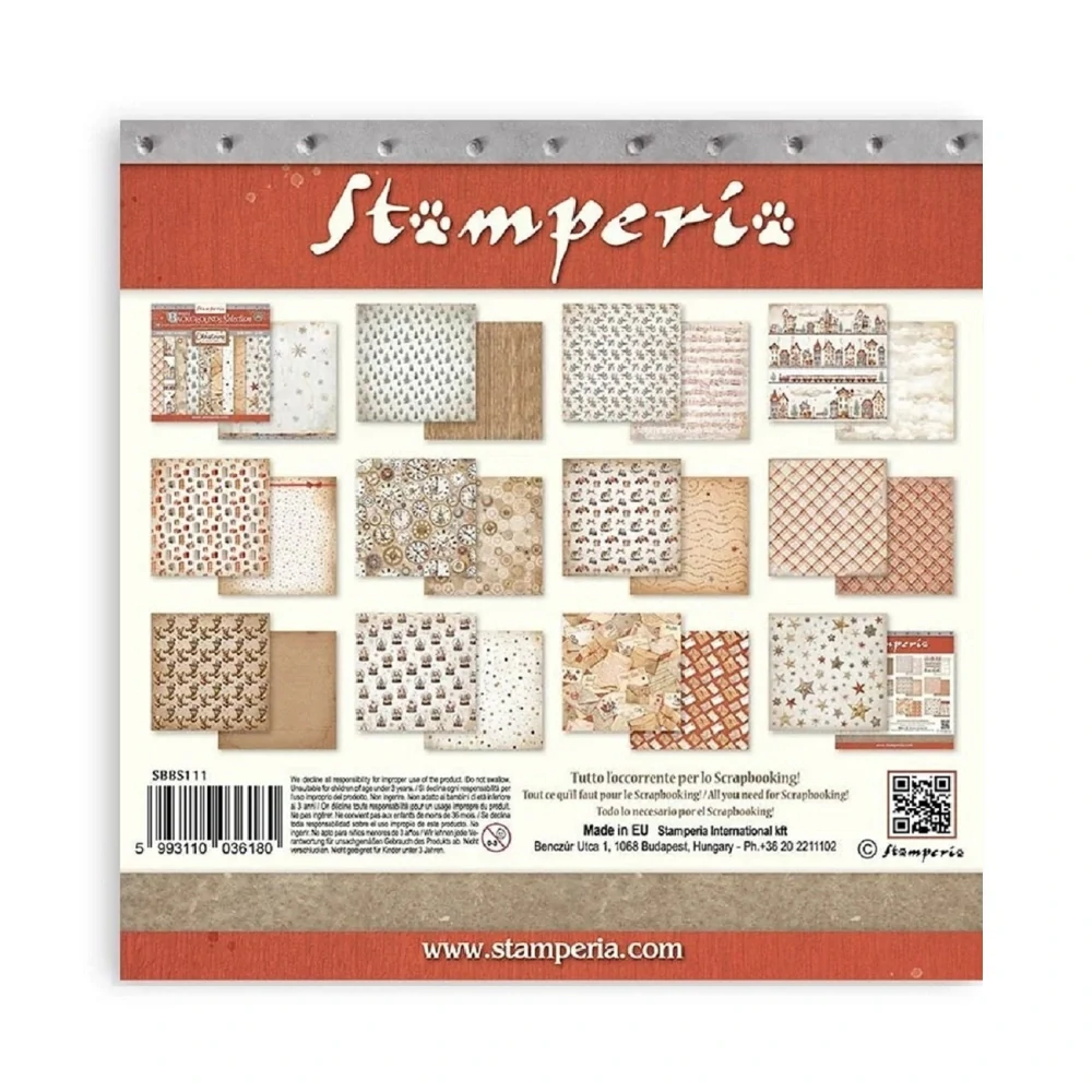 Stamperia Scrapbook papier – Christmas 8x8