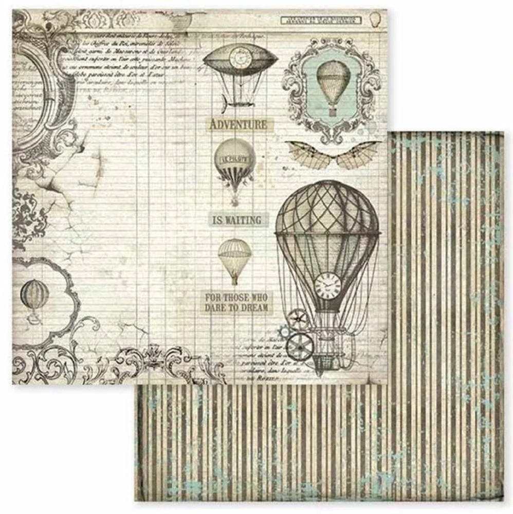 Stamperia Scrapbook papier – Voyages Fantastiques 12x12