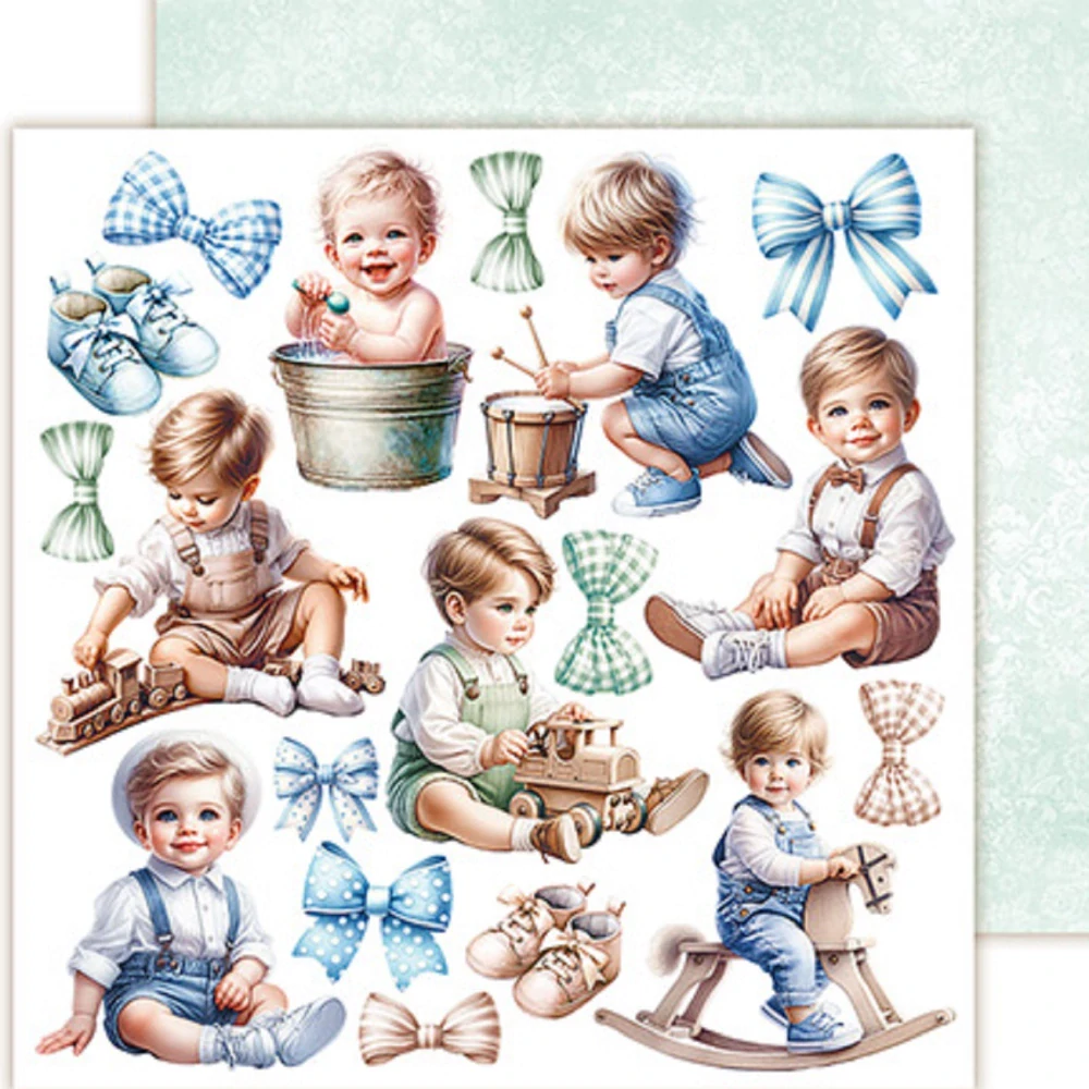 Lemoncraft Scrapbook papier doplnkový Cotton Candy Boy 8x8