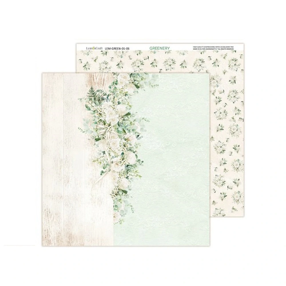 Lemoncraft Scrapbook papier Greenery 12x12