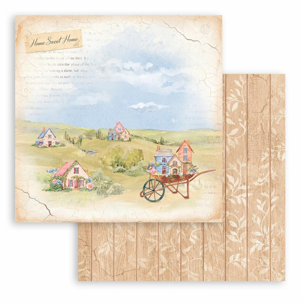 Stamperia Scrapbook papier – Welcome Home 8x8