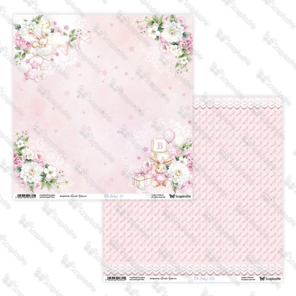 ScrapAndMe Scrapbook papier Oh,Baby 12x12