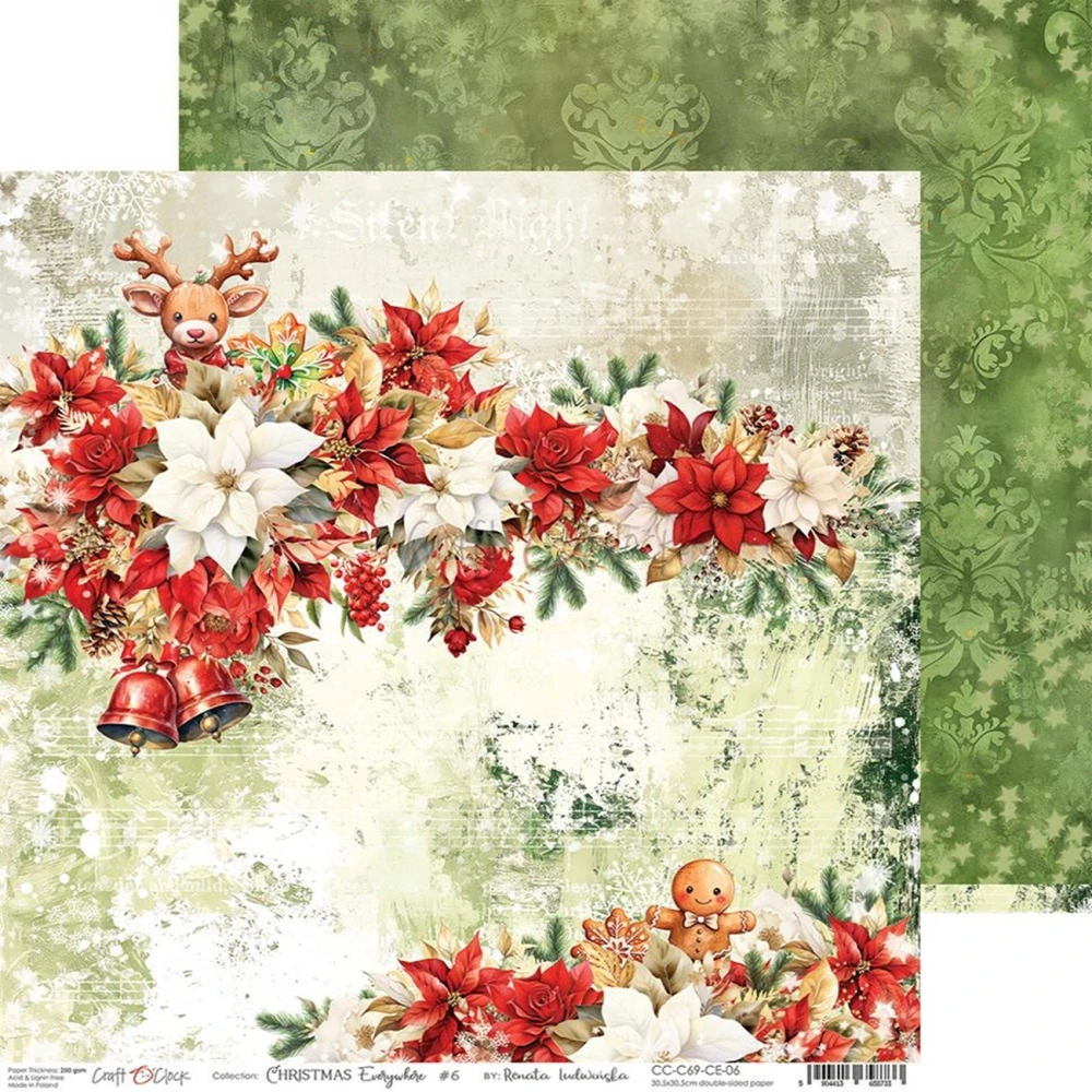 Craft O´ Clock Scrapbook papier - Christmas Everywhere 8x8