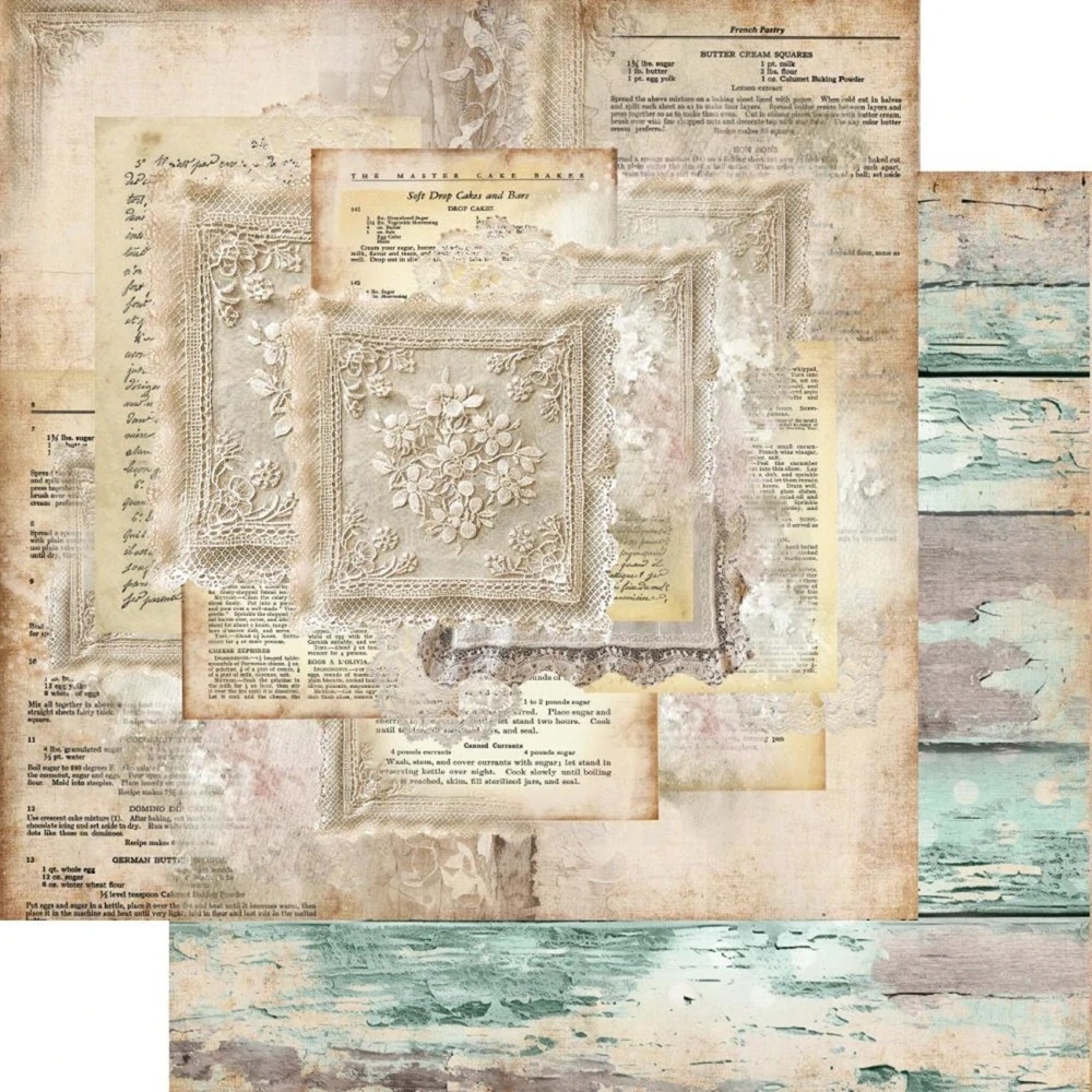 Alchemy of Art Scrapbook papier Recipe for happiness 12x12