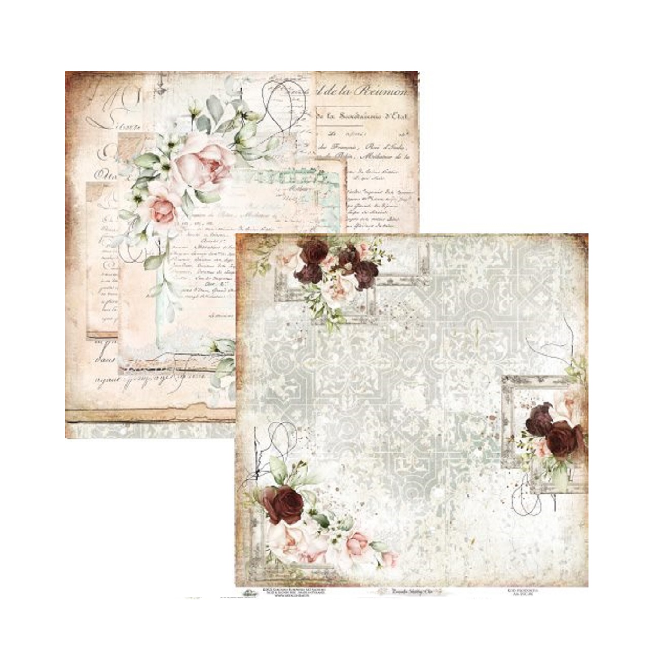Alchemy of Art Scrapbook papier Romantic Shabby Chic 12x12