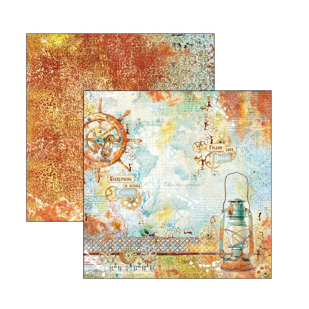 Ciao Bella Scrapbook papier Coral Reef 8x8