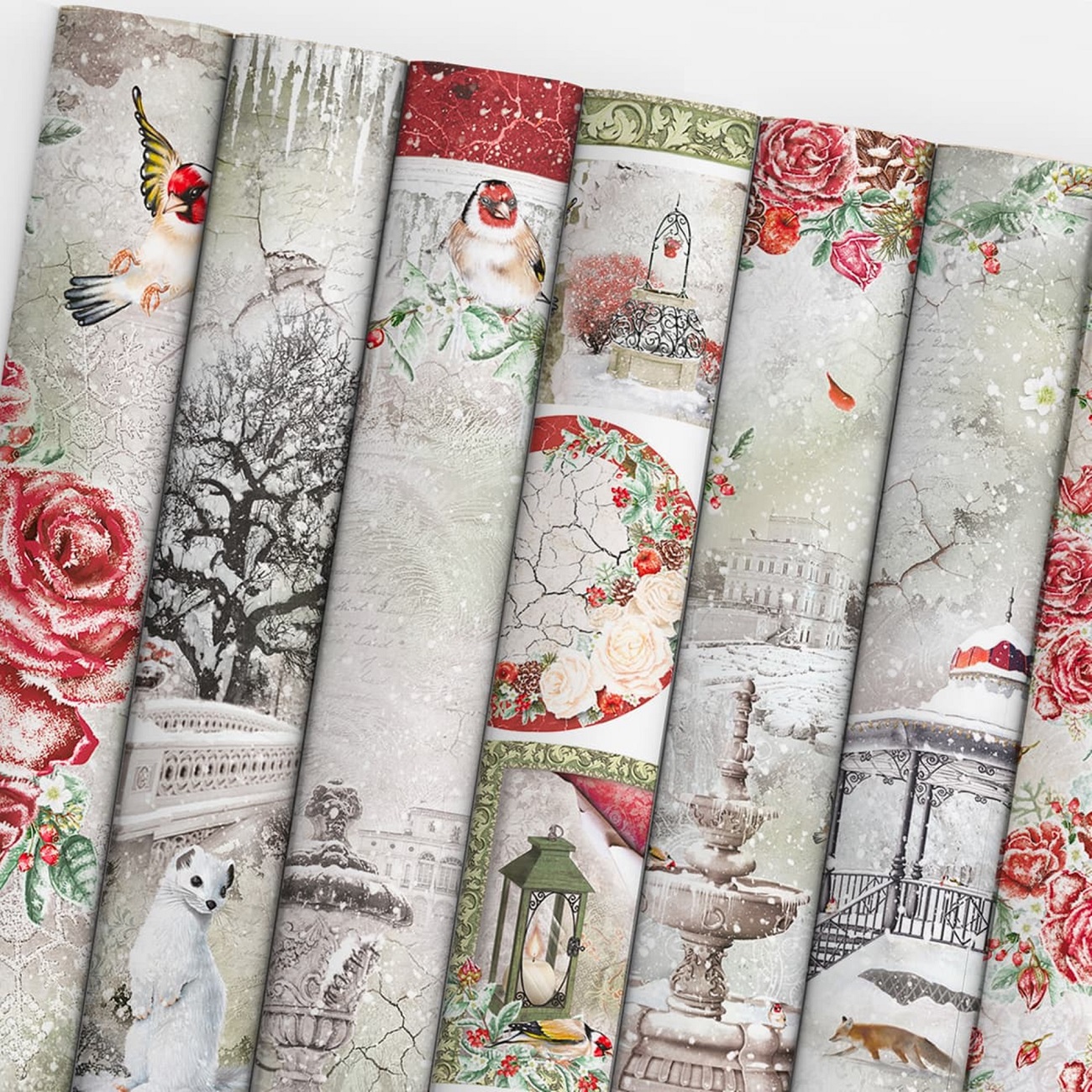 Ciao Bella Scrapbook papier Frozen Roses 12x12