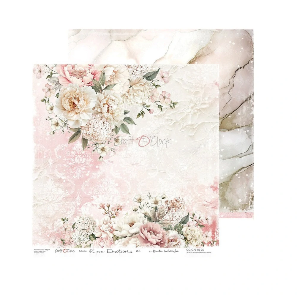 Craft O´ Clock Scrapbook papier - Rose Emotions  12x12