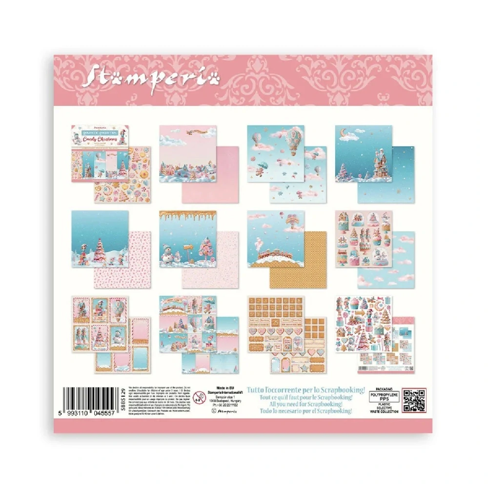 Stamperia Scrapbook papier – Candy Christmas 8x8