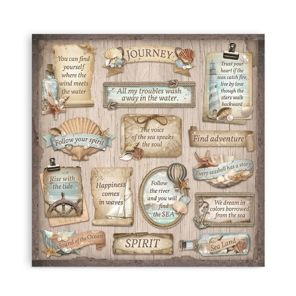 Stamperia Scrapbook papier – Sea Land 8x8
