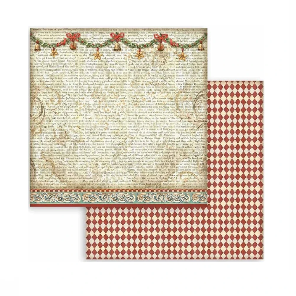 Stamperia Scrapbook papier – Nutcracker Backgrounds 8x8