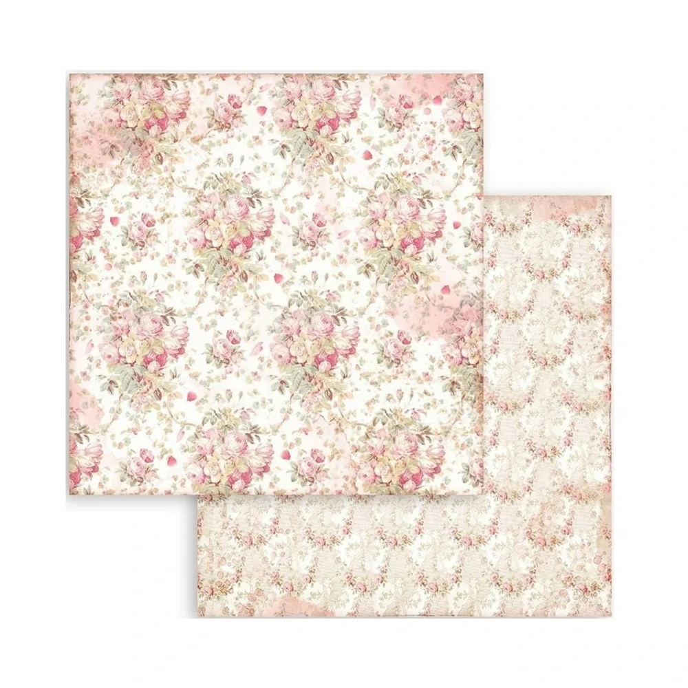 Stamperia Scrapbook papier – Rose Parfum Backgrounds 8x8