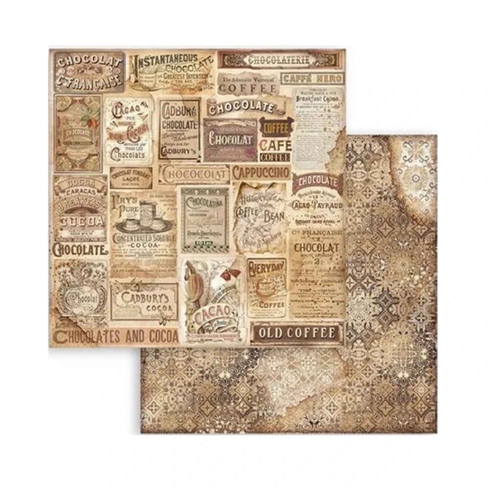 Stamperia Scrapbook papier – Coffee and Chocolate Backgrounds 8x8