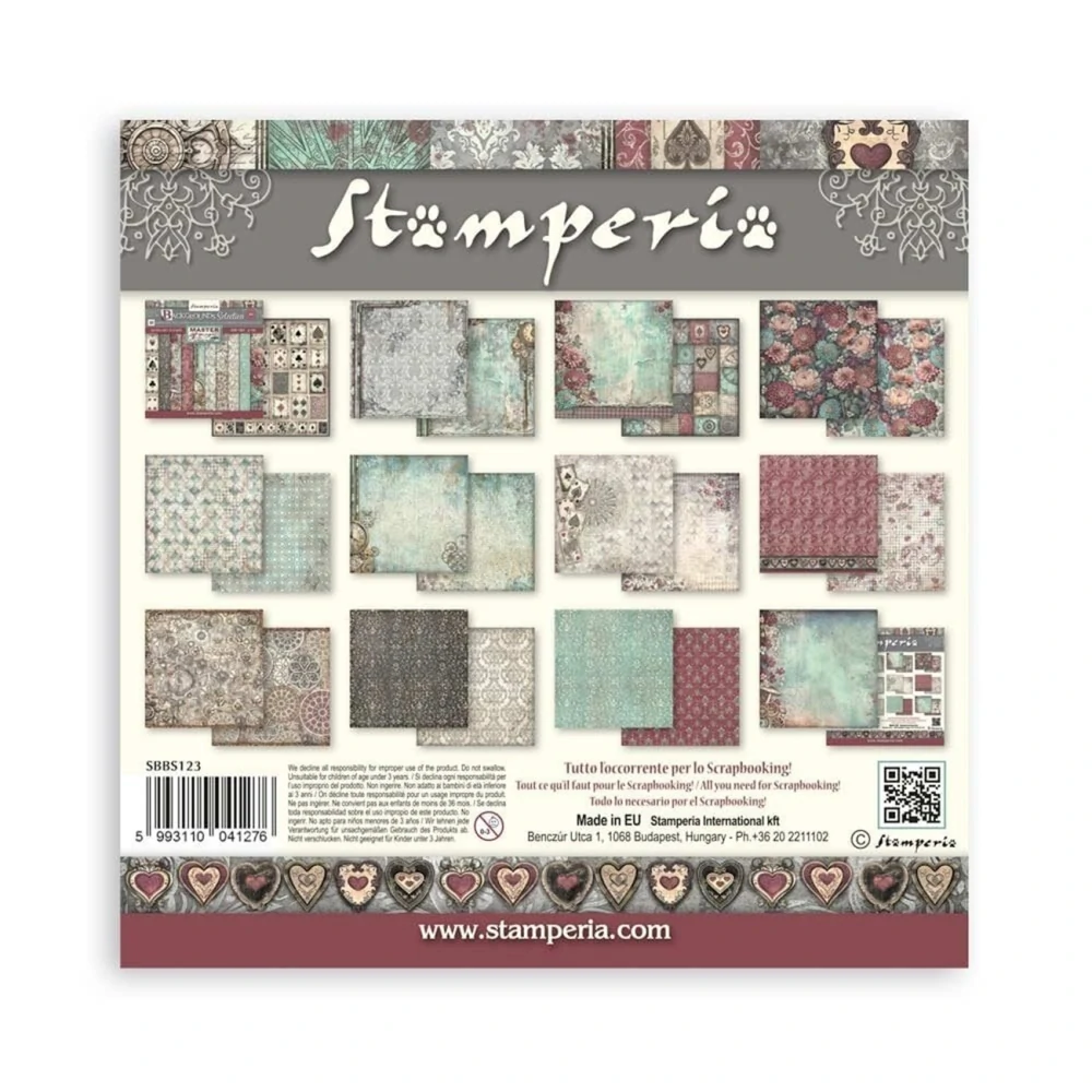 Stamperia Scrapbook papier – Master of Magic Backgrounds 8x8
