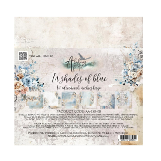Alchemy of Art Scrapbook papier In Shades of Blue 8x8