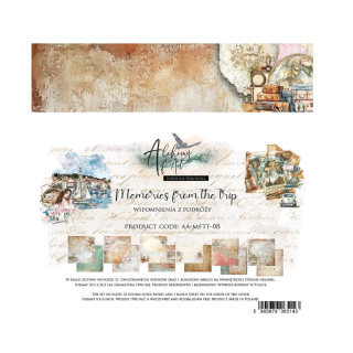 Alchemy of Art Scrapbook papier Memories from the Trip 8x8